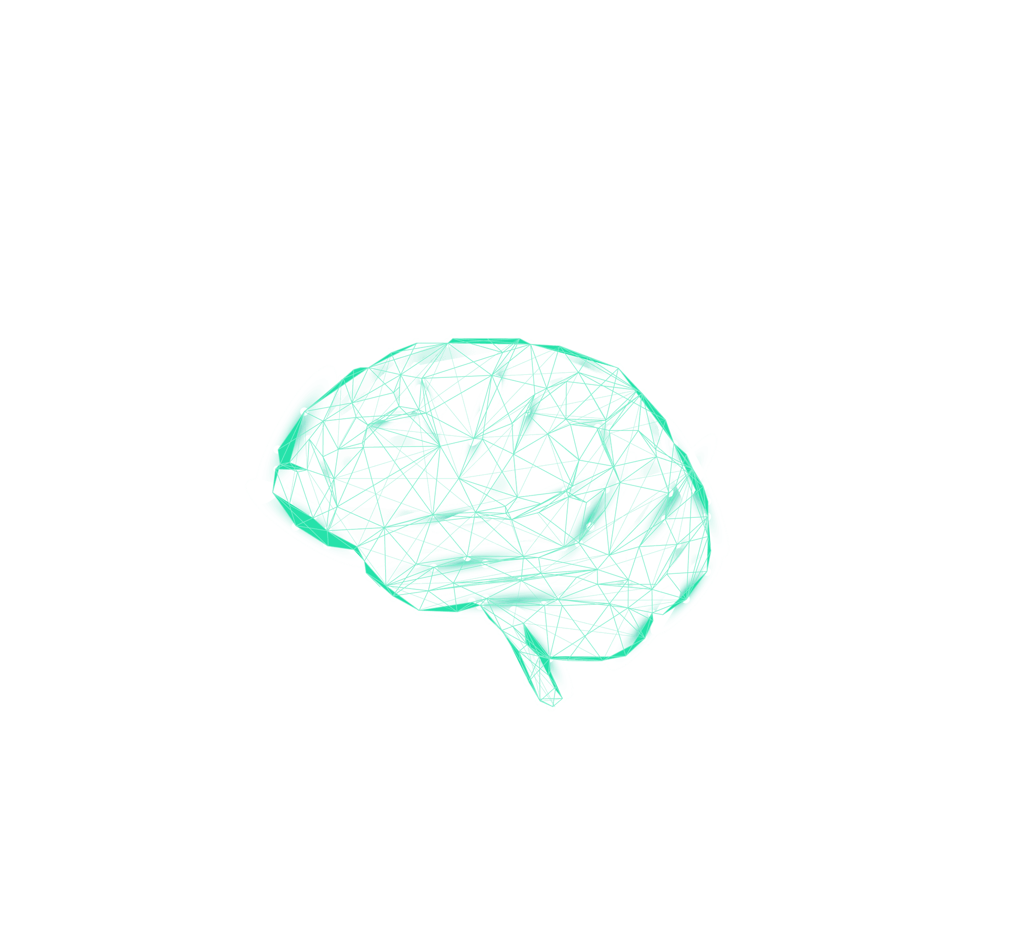 Wireframe brain symbolising Cryptool's intelligent automation engine