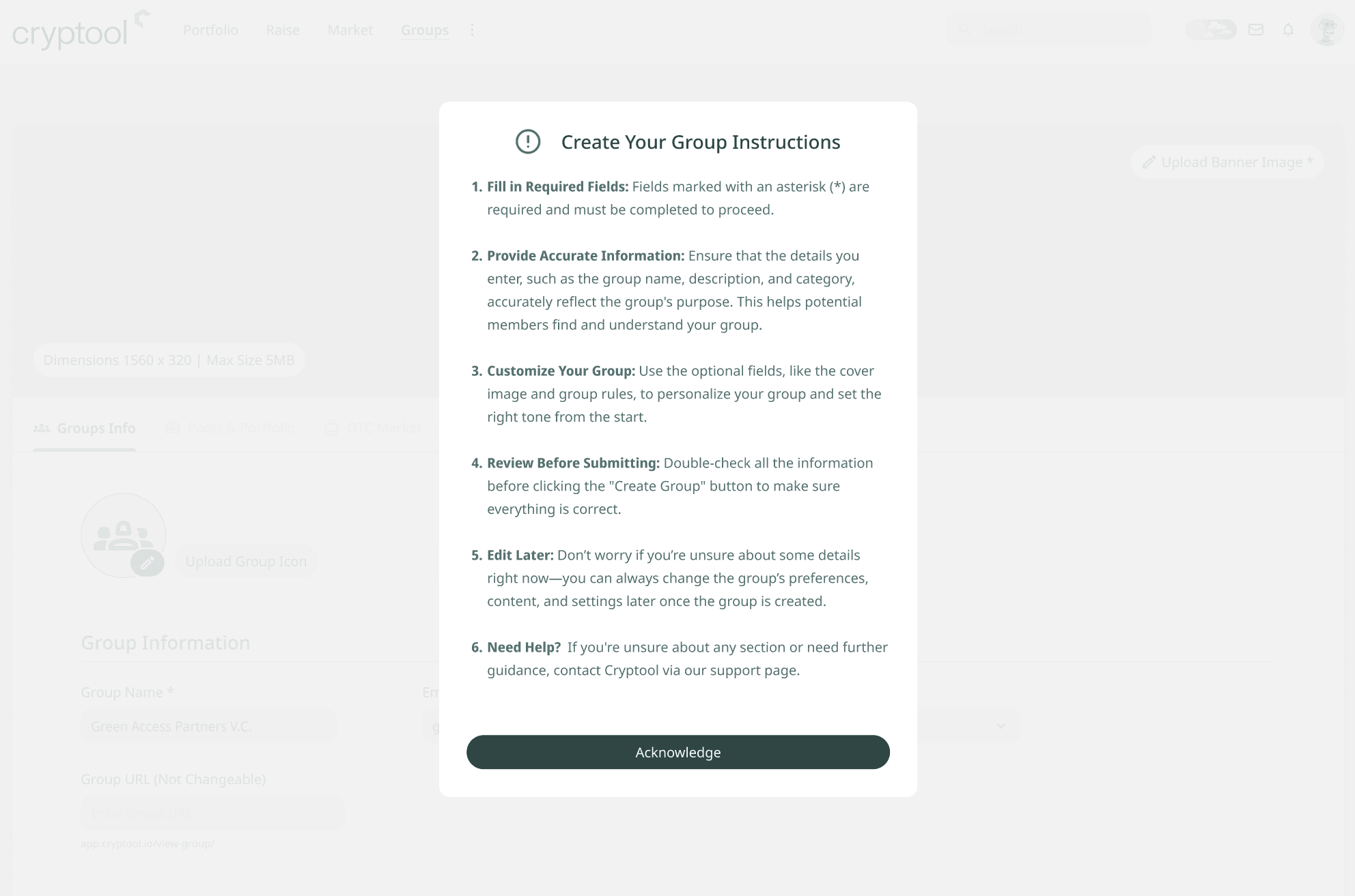 Create Groups: How to create a group