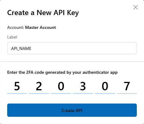 Crypto.com: Step 2: Name the key and confirm with 2FA
