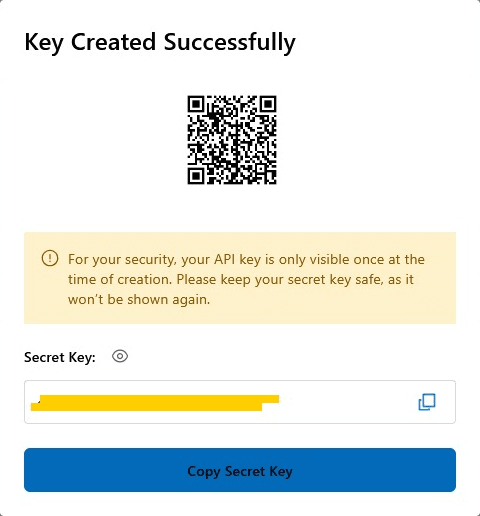 Crypto.com: Step 3: Save your Secret Key