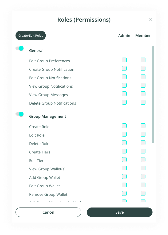 Group Members Roles: How to define or edit permissions for a Group Member Role
