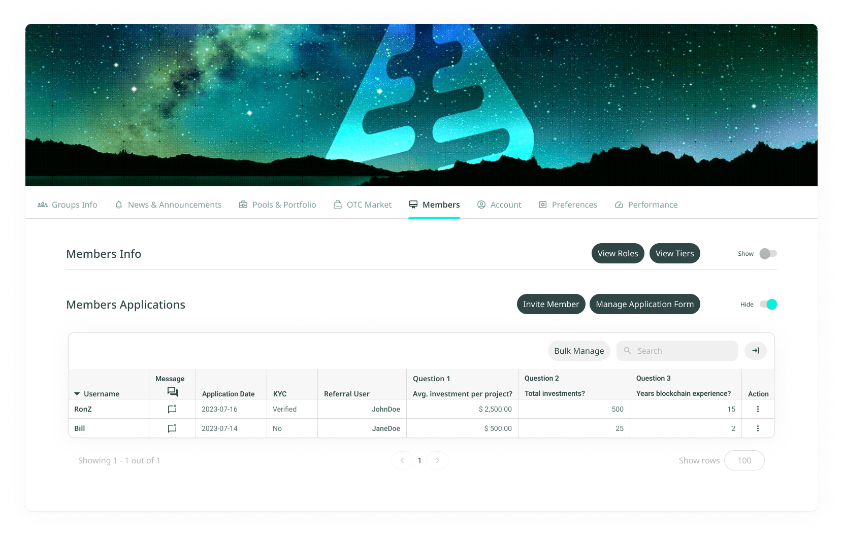 Group Members Tiers: How to access Group Member Tiers