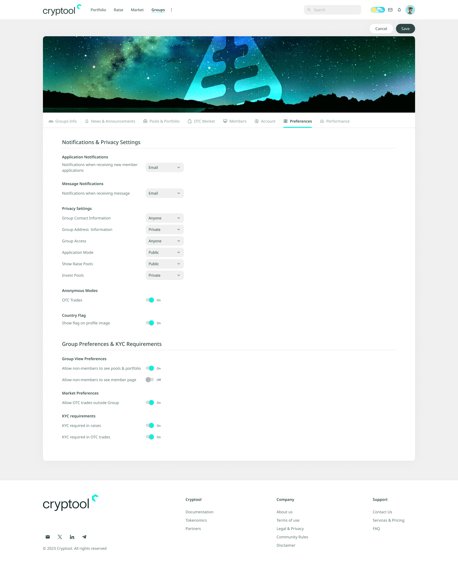 Group Preferences: KYC Preferences