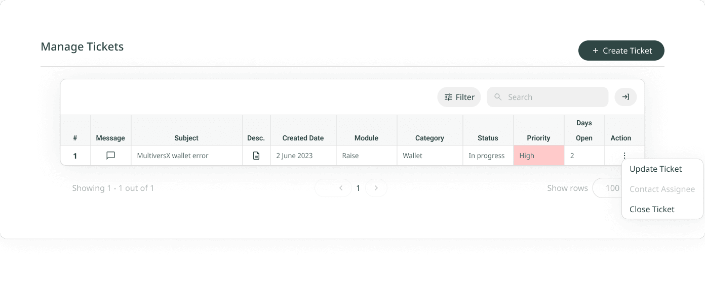 User Support: How to view a logging event