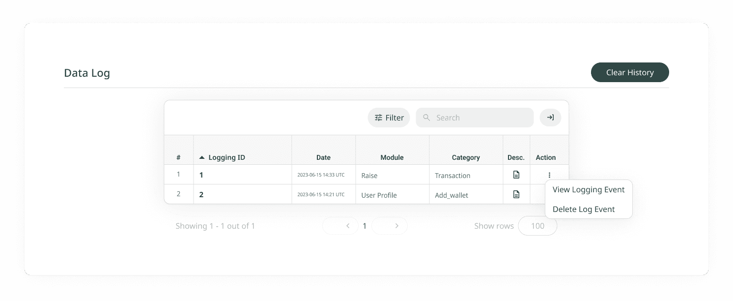 User Support: How to delete a specific log event
