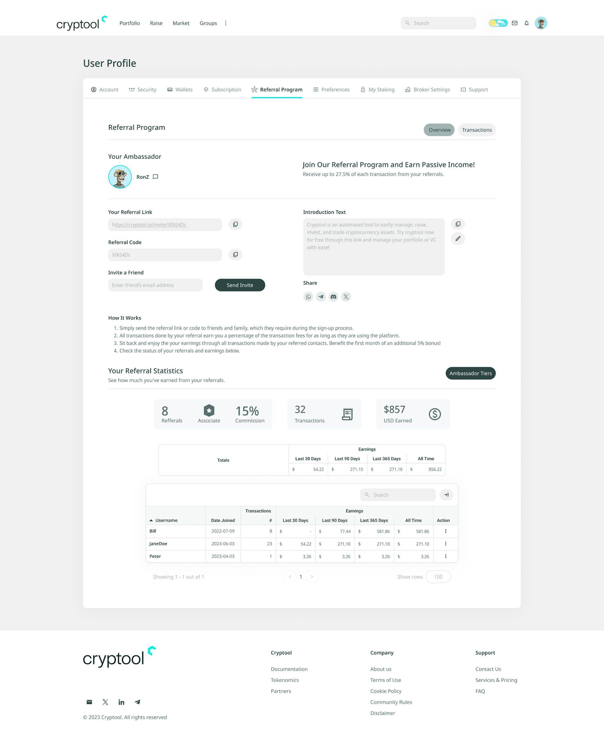 User Referral Program: How to access the Referral (Ambassador) Program