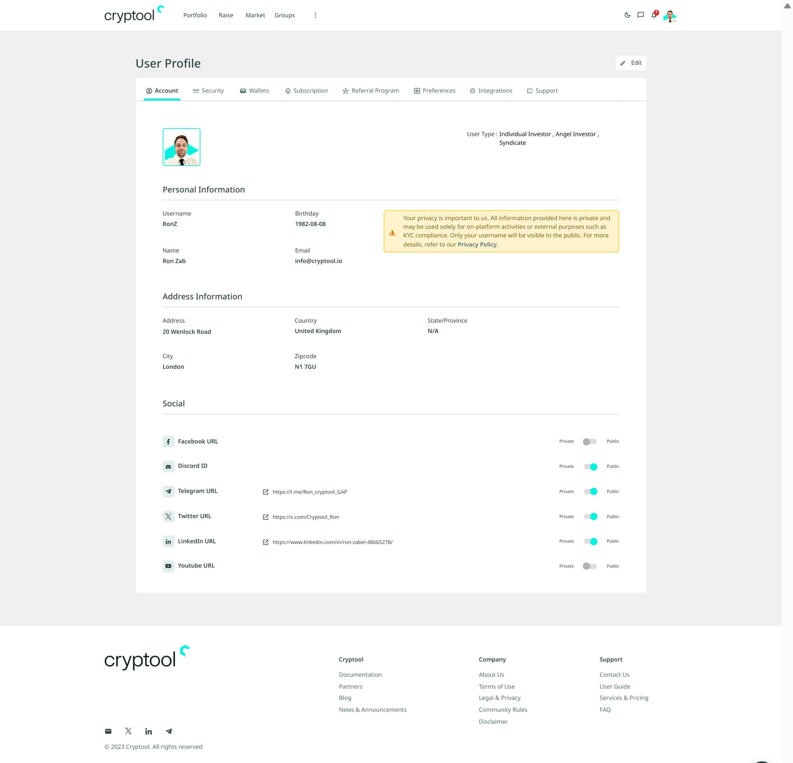 Profile Management